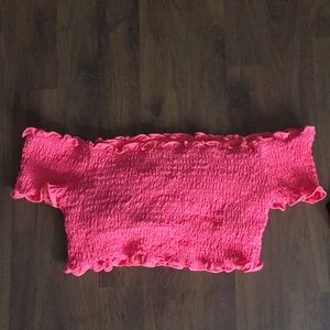 Coral, medium, swim top, smoke free home